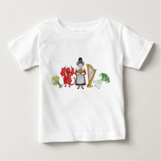 Toddler T-shirt: Welsh Daffodils Dragon Leeks Harp Baby T-Shirt