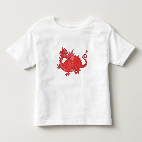 Toddler T_shirt with Cute Red Dragon