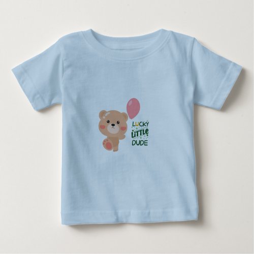  Toddler t_shirt with the text Lucky Little Dude 