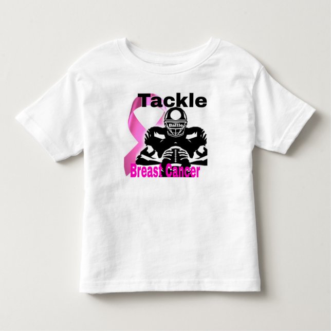 Toddler Tackle Breast Cancer Shirt (Front)
