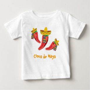 Toddler Tee Shirt. Chilli Peppers, Cinco de Mayo