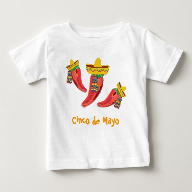 Toddler Tee Shirt. Chilli Peppers, Cinco de Mayo (Front)