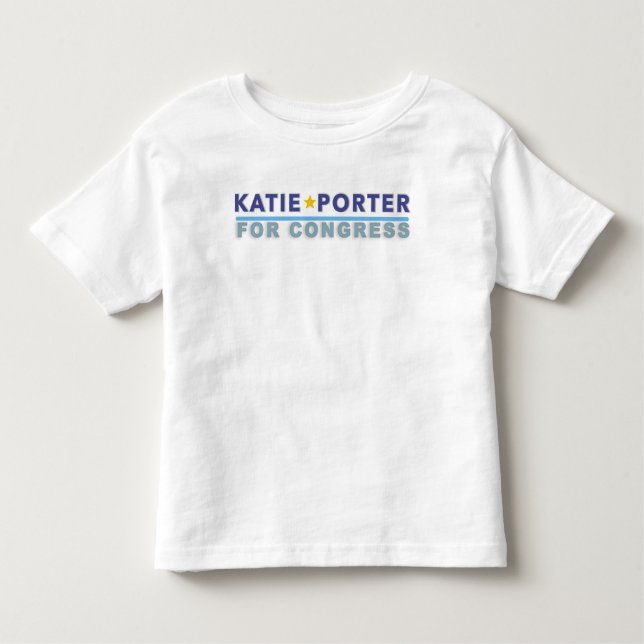 Toddler tee shirt Katie Porter for Congress (Front)