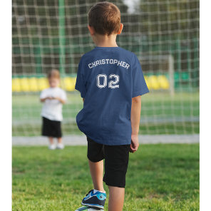 Toddler Teen Boy Girl Name Jersey Number Sports T-Shirt