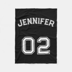 Toddler Teen Girl Name Jersey Number Nk Srts Fleece Blanket