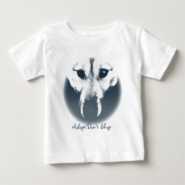 Toddler Wolf Pup Dress Husky Puppy Baby Dresses (Front)