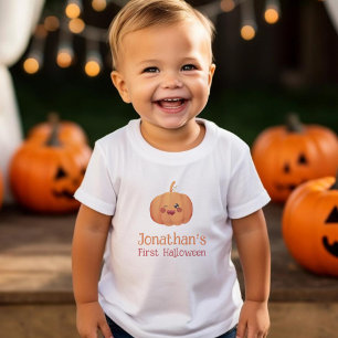 Toddler's Cute Pumpkin First Halloween Toddler T-shirt