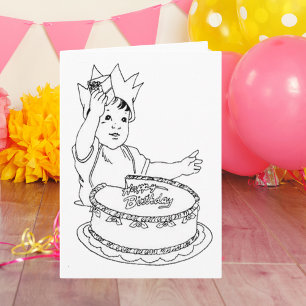 Toddlers Fun DIY Color-In Birthday Card