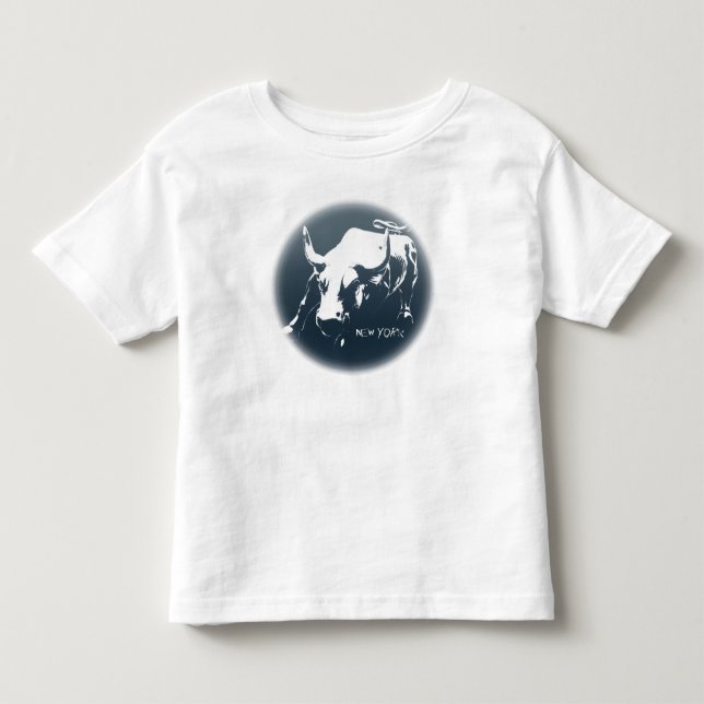 Toddler's New York Shirt NYC Bull Souvenir Shirt (Front)