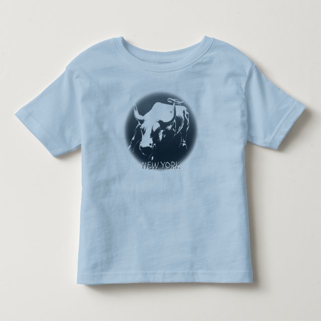Toddler's New York Shirt NYC Bull Souvenir Shirt (Front)
