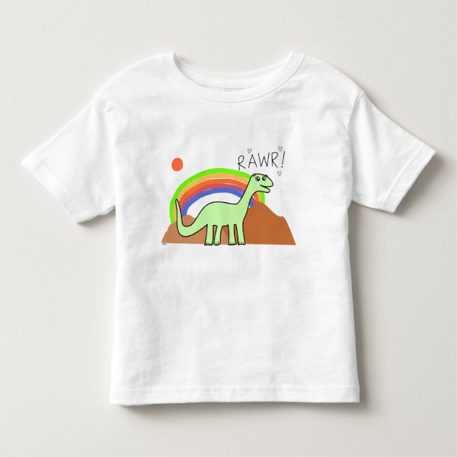 Toddlers Rainbow Rawr Shirts (Front)