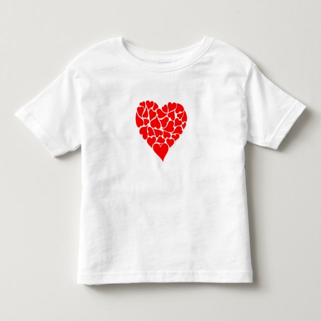Toddlers Shirt-Valentine Heart Toddler T-shirt (Front)