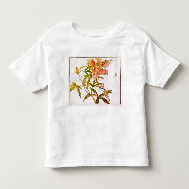 TODDLERS T-SHIRT WITH FLOWERS CUSTOM NAME (Front)