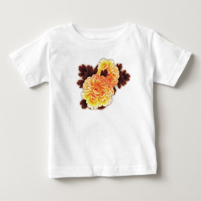 TODDLERS T-SHIRT WITH FLOWERS CUSTOM NAME (Front)