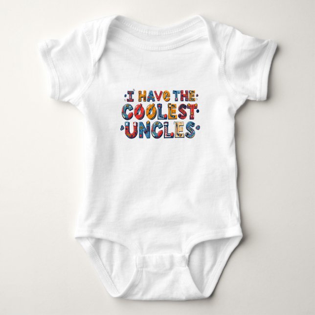 Toddlers Who Have Uncles that Play Hockey  Baby Bodysuit (Front)