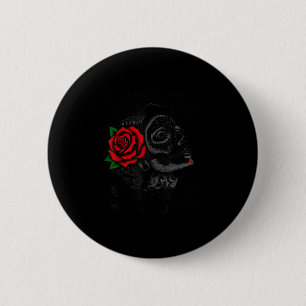 Todo Bien Ya Lloré Sugar Skull Day Of The Dead  Button
