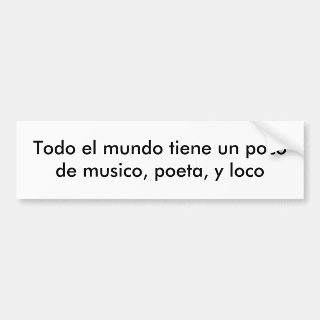 Todo el mundo tiene un poco bumper sticker (Front)
