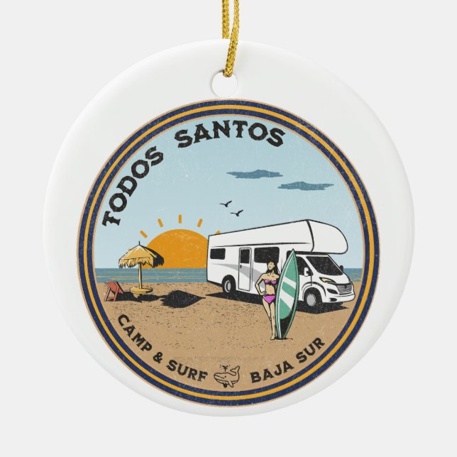 Todos Santos Baja California Sur Mexico Ceramic Ornament (Front)