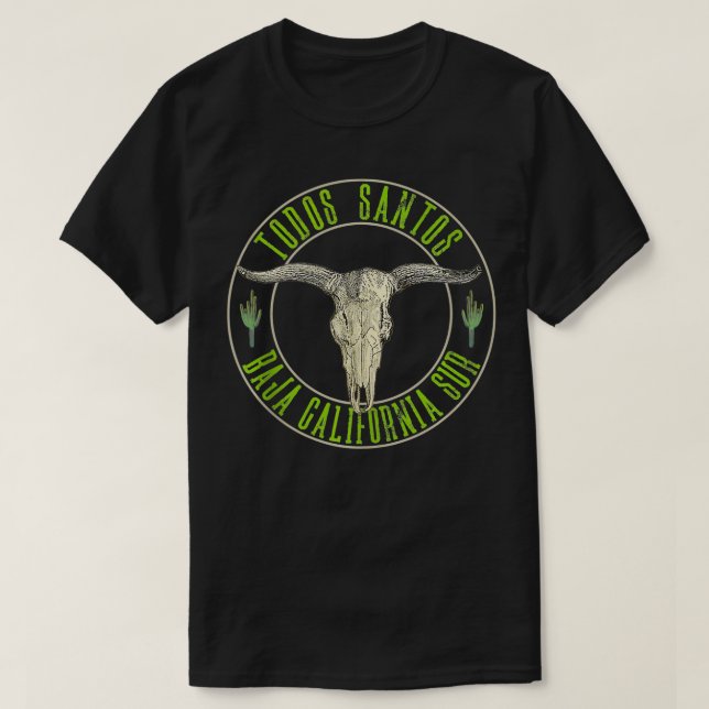 Todos Santos Baja California Sur Mexico Surfing Va T-Shirt (Design Front)