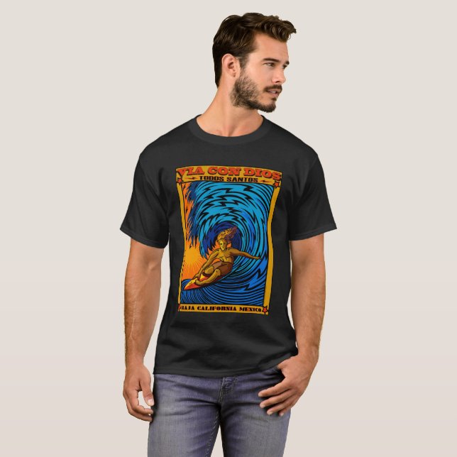 TODOS SANTOS SURFING BAJA MEXICO T-Shirt (Front Full)