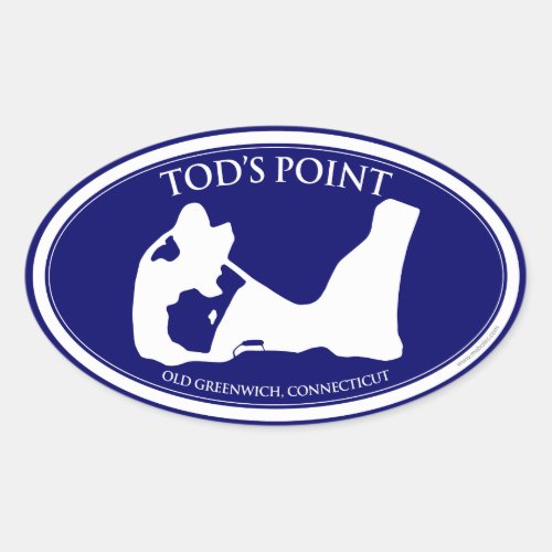 Tods Point Oval Sticker