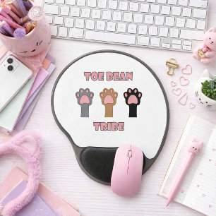 Toe Bean Tribe Kitty Cat Paws Brown Gray Black Gel Mouse Pad