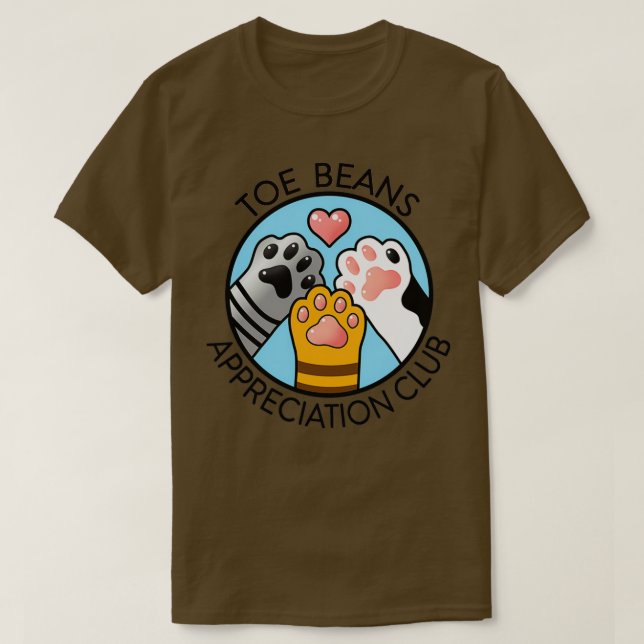 Toe Beans Appreciation Club  T-Shirt (Design Front)