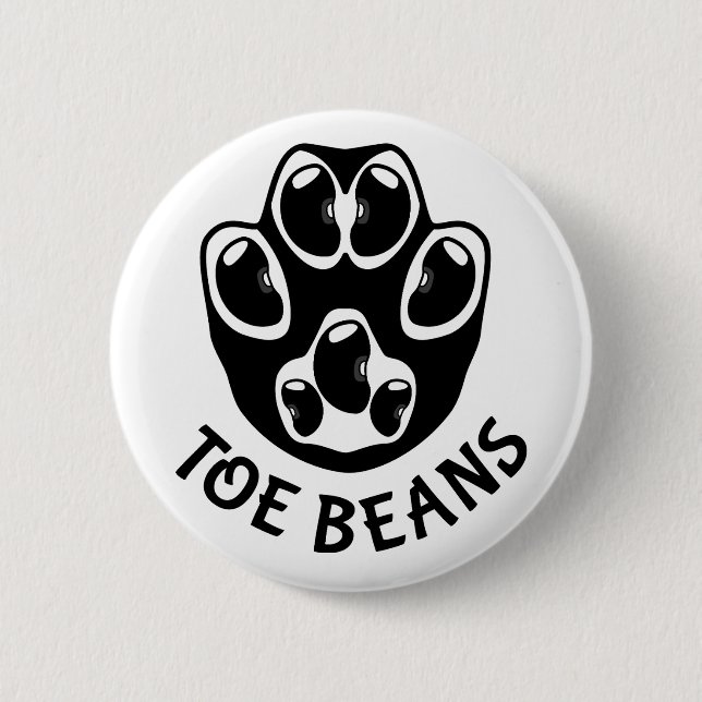 Toe Beans - Black Beans Button (Front)