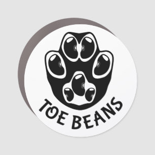 Toe Beans - Black Beans Car Magnet