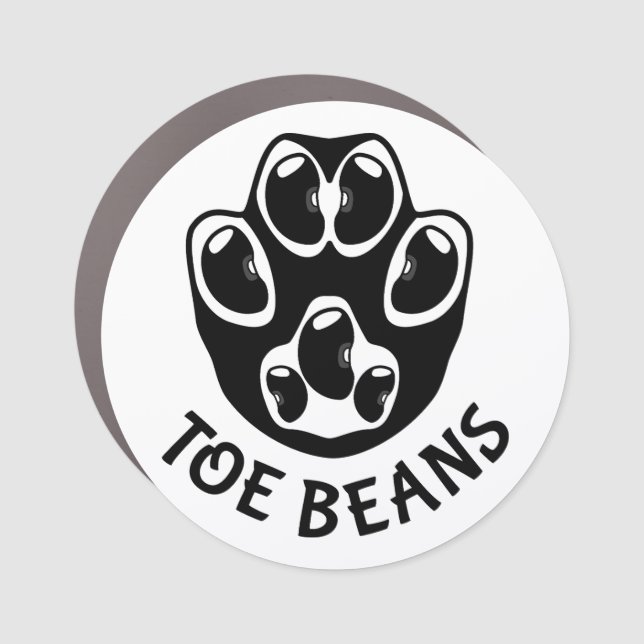 Toe Beans - Black Beans Car Magnet (Front)