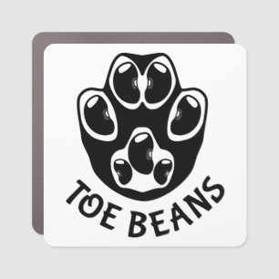 Toe Beans - Black Beans Car Magnet