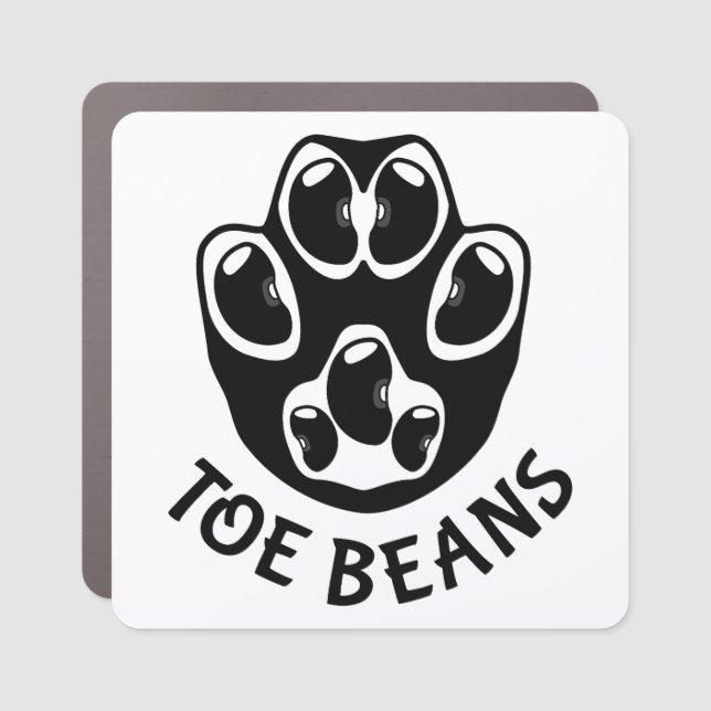 Toe Beans - Black Beans Car Magnet (Front)