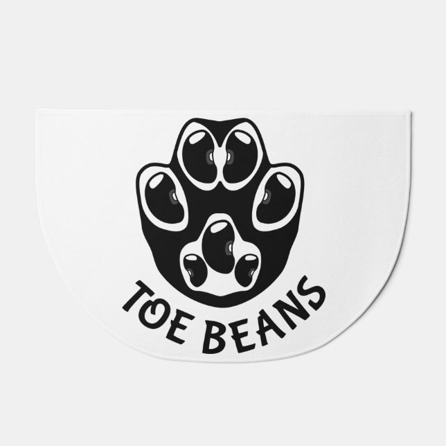Toe Beans - Black Beans Doormat (Front)