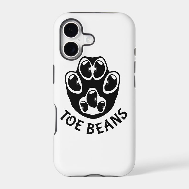 Toe Beans - Black Beans Iphone Case (Back)