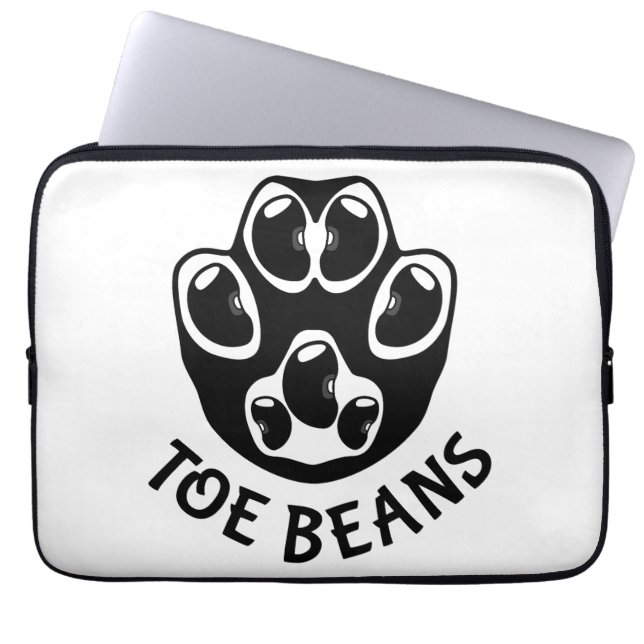 Toe Beans - Black Beans Laptop Sleeve (Front)