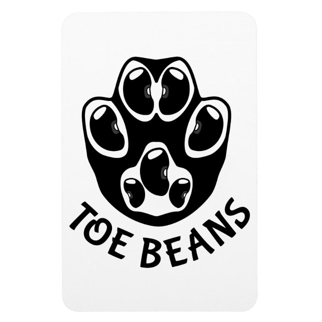 Toe Beans - Black Beans Magnet (Vertical)