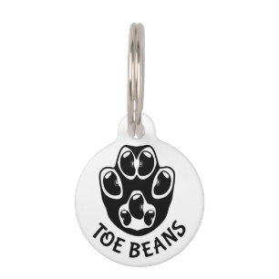 Toe Beans - Black Beans Pet ID Tag