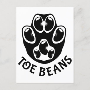 Toe Beans - Black Beans Postcard