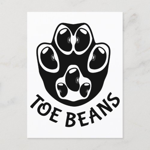 Toe Beans _ Black Beans Postcard