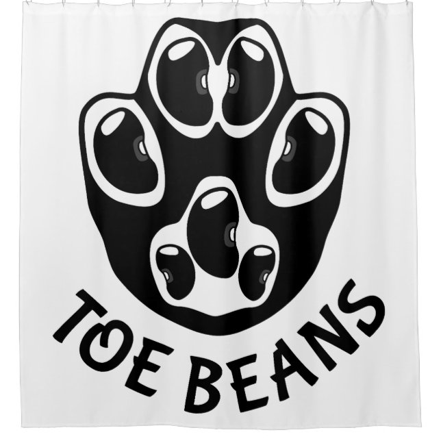 Toe Beans - Black Beans Shower Curtain (Front)