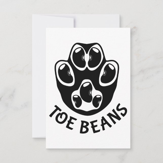 Toe Beans - Black Beans Thank You Card (Front)