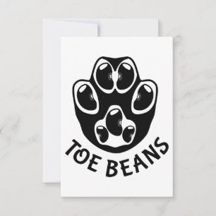 Toe Beans - Black Beans Thank You Card