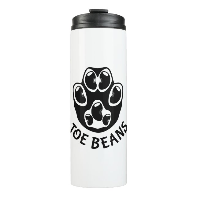 Toe Beans - Black Beans Thermal Tumbler (Front)