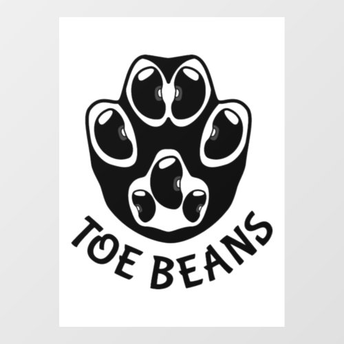 Toe Beans _ Black Beans Window Cling