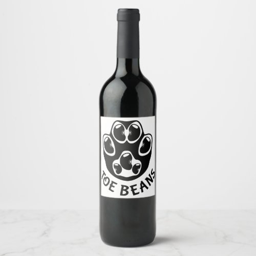 Toe Beans _ Black Beans Wine Label