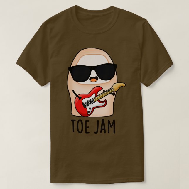 Toe Jam Funny Big Toe Music Pun 1 T-Shirt (Design Front)