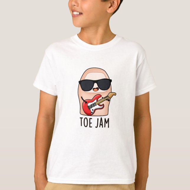 Toe Jam Funny Big Toe Music Pun   T-Shirt (Front)
