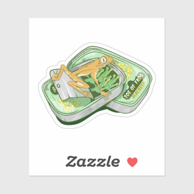 Toe of Frog Witches Spell Shakespeare Sticker (Sheet)