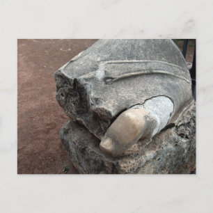 Toe of Statue in Roman Ruins Postcard