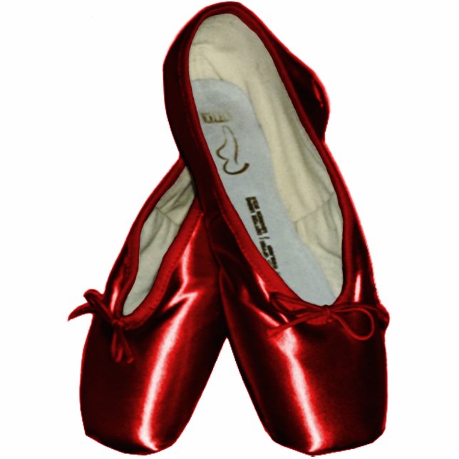 Toe Shoes Ballet Ornament (Red) (Front)